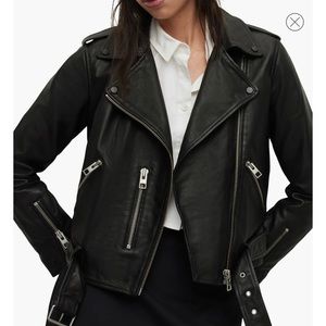 All Saints Balfern leather motorcycle jacket in great condition. US size 4